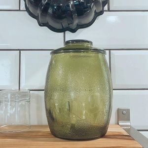 ✨ Vintage Bartlett-Collins glass mushroom designed jar ✨